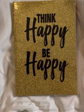 Think Happy Be Happy Gold journal